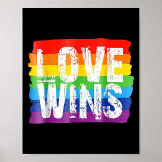Vintage Liebe Win Rainbow Peace Signer Pride Lesbi Poster