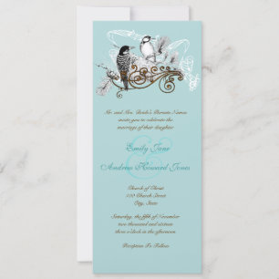 Vintage Liebe Woodpecker Birds Hochzeit Einladung
