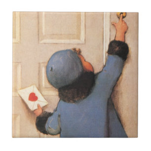Vintage-Liebesbrief von Jessie Willcox Smith Fliese