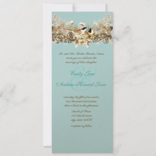 Vintage Liebesvögel Chickadees Hochzeit Einladung