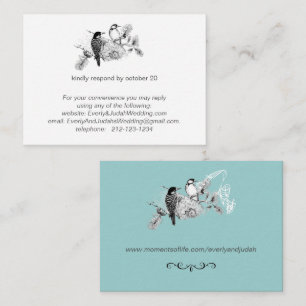 Vintage Liebesvögel Rustikale Spechte UAWG Begleitkarte