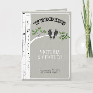 Vintage Liebesvögel Vogelkäfig Hochzeitseinladunge Einladung