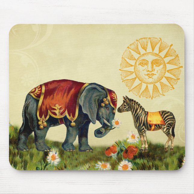 Vintage Liebevalentine-Collage Mousepad (Vorne)