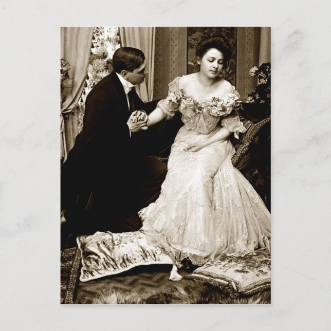 Vintage Liebhaber fotografieren Postkarte (Vorderseite)