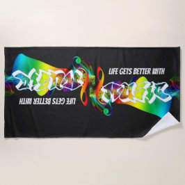 Vintage Lieder von heute Strandtuch