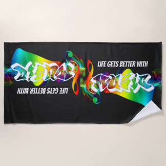 Vintage Lieder von heute Strandtuch