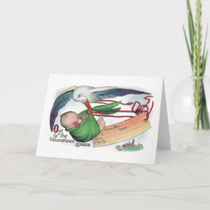 Vintage Lieferung über Storch Ankündigung