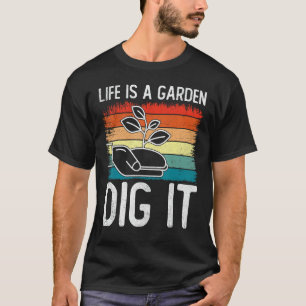 Vintage Life is a Garden Grab Es Pflanzen Gartena T-Shirt
