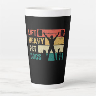 Vintage Lift Heavy Pet Dogs Lustiger Fitness Milchtasse