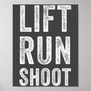 Vintage Lift Run Shoot - Fitness-Motivationsgesche Poster