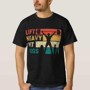 Vintage Lift Schwerer Hund Lustig Fitness T-Shirt
