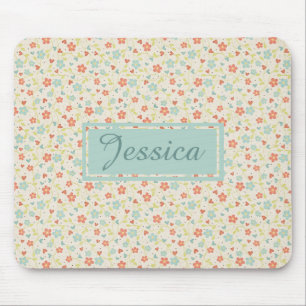 Vintage Light Frühling Hübsche Florale Personalisi Mousepad