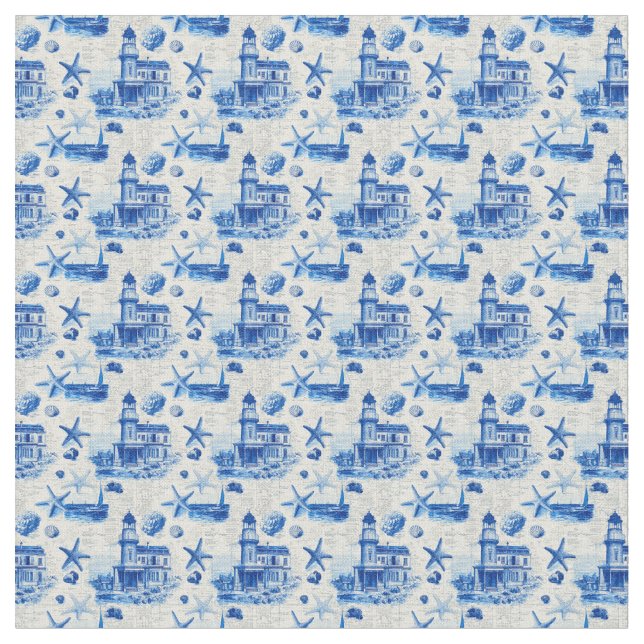 Vintage Lighthouse Art Stoff (Nahaufnahme)