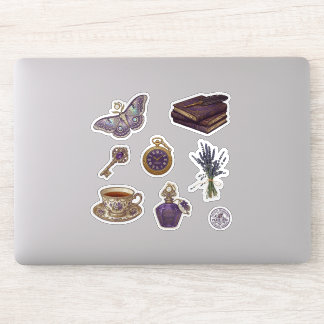 Vintage Lila Ästhetik Sticker Sheet
