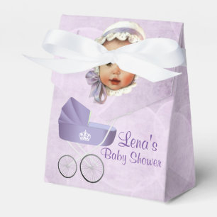 Vintage Lila Baby- und Carriage Zelt Gefälligkeits Geschenkschachtel