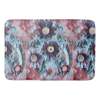 Vintage Lila Blumen-Badmatte Badematte