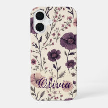 Vintage Lila Blumen Wildblume Benutzername iPhon