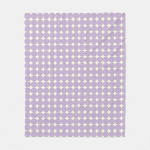 Vintage Lila Geometrisches Punkte-Muster Fleecedecke