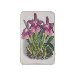 Vintage Lila Lady Orchids Miltonia Spectabilis Badematte