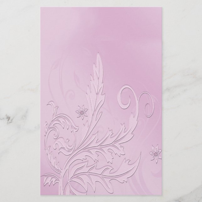 Vintage Lila Passionsblume Briefpapier (Vorderseite)