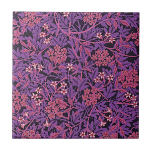 Vintage Lila Rosa Jasmin von William Morris Fliese