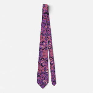 Vintage Lila Rosa Jasmin von William Morris Krawatte