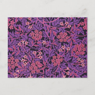Vintage Lila Rosa Jasmin von William Morris Postkarte