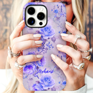 Vintage Lila Rosen Romantische Florale Benutzerdef iPhone 16 Pro Max Hülle