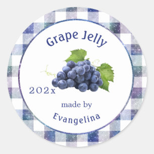 Vintage Lila Weinkonservierung Runder Aufkleber