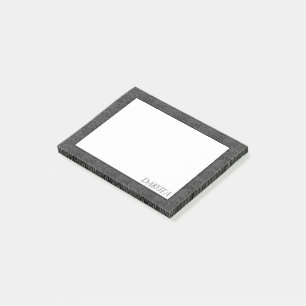 Vintage Lilie   Black Grunge Damask Custom Post-it Klebezettel