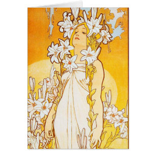Vintage Lilie durch Alphonse Mucha