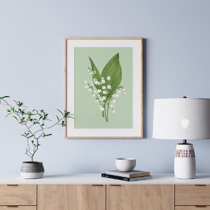 Vintage Lilie im Tal Poster