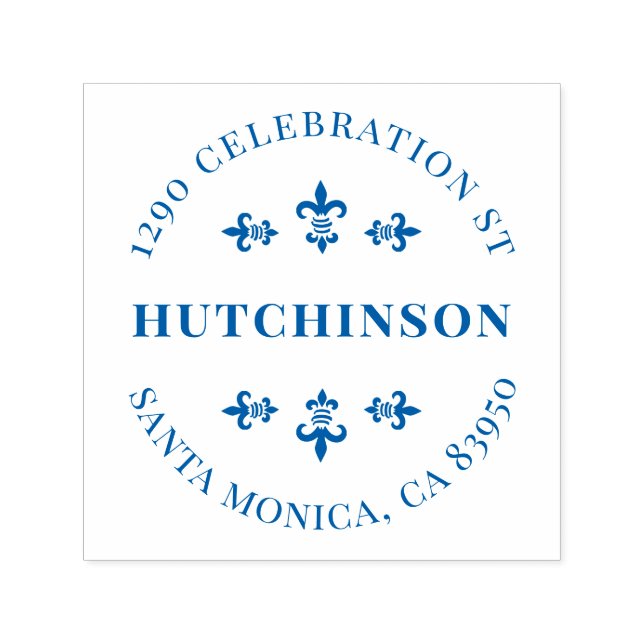 Vintage Lilie Rücksendeadresse Permastempel (Design)