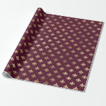 Vintage Lilie von Paris Burgundy Red and Gold Geschenkpapier<br><div class="desc">Paris Vintag grunge burgundy Lilie Muster Packpapier.</div>