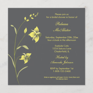 Vintage Lilien-Brautparty-Einladung Einladung