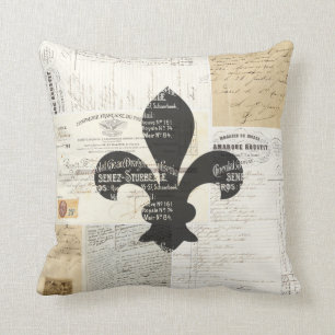 Vintage Lilien-französisches Eintagsfliege-Kissen Kissen