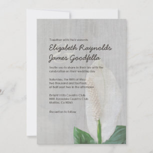 Vintage-Lilien-Hochzeitseinladungen Einladung