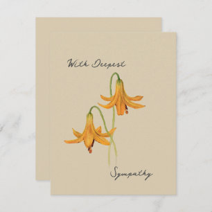 Vintage Lily Botanical Sympathy Card