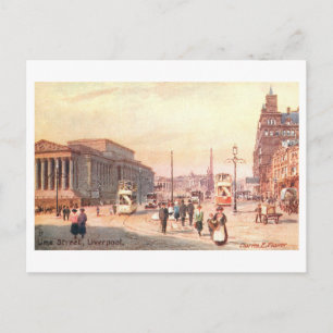 Vintage Lime Street in Liverpool Postkarte