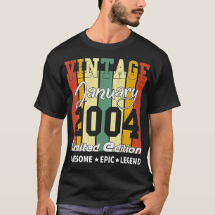 Vintage Limited Edition Geburtstagsdekoration Janu T-Shirt