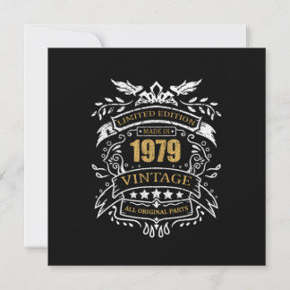 Vintage Limited Edition Made In 1979 Birthday Gift Einladung