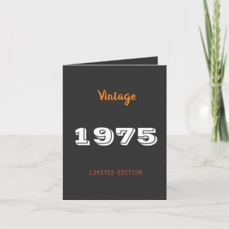 Vintage limitierte Auflage 1975 - 50. Geburtstagsp Einladung