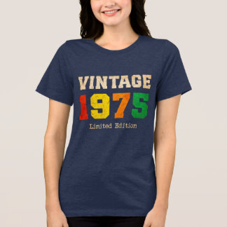Vintage limitierte Auflage 1975 - 50. GeburtstagsR Tri-Blend Shirt