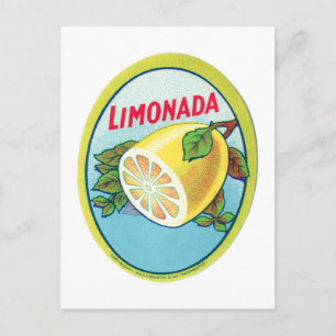 Vintage-Limonade-Etikett Postkarte