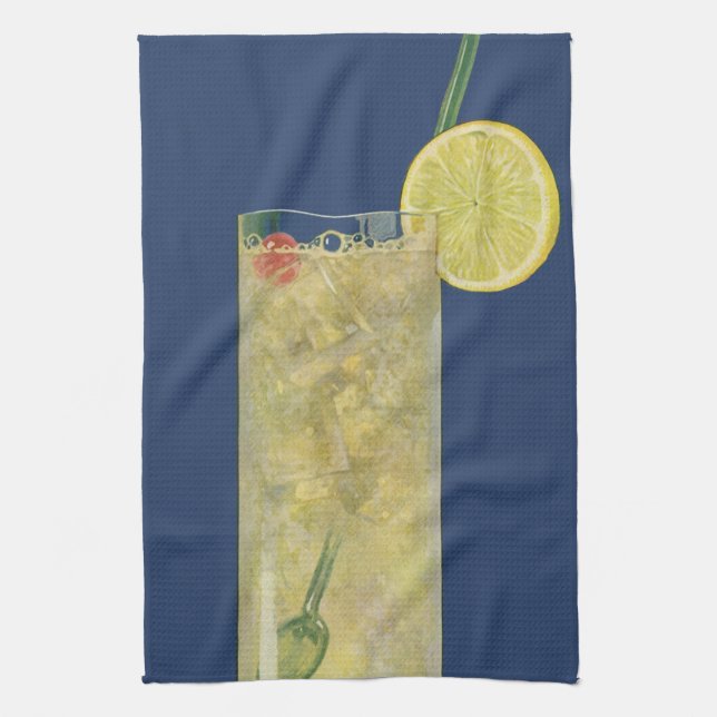 Vintage-Limonade oder Fruchtsoda, Getränke Geschirrtuch (Vertikal)