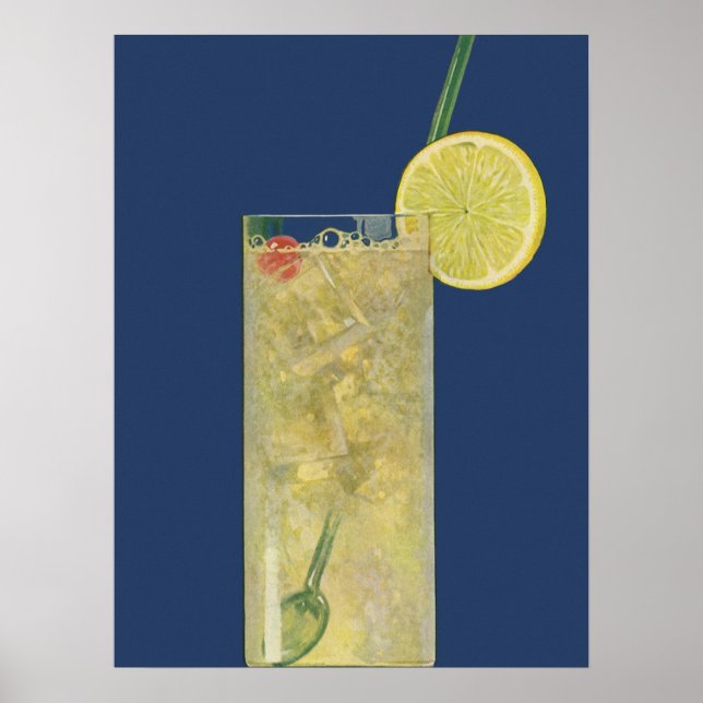 Vintage Limonade oder Fruchtsonde, Getränke Geträn Poster (Vorne)