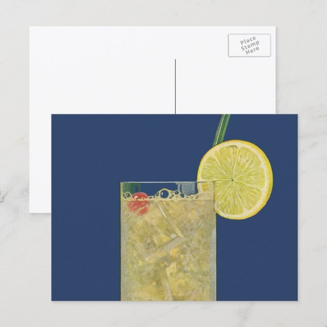 Vintage Limonade oder Fruchtsonde, Getränke Geträn Postkarte (Vorne/Hinten)