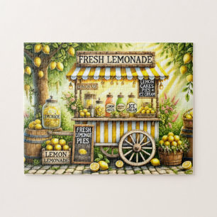 Vintage-Limonadenstand im sonnigen Sommergarten Puzzle