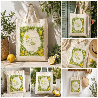 Vintage-Limonen-Markt-Tasche Tragetasche
