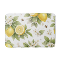 Vintage-Limonenblüten-Muster | Cottagecore-Zitrusf